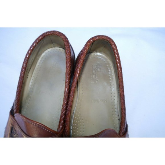 Allen Edmonds Shoes Maxfield Brown Mens 9.5 D Leather USA Tassel Loafers READ